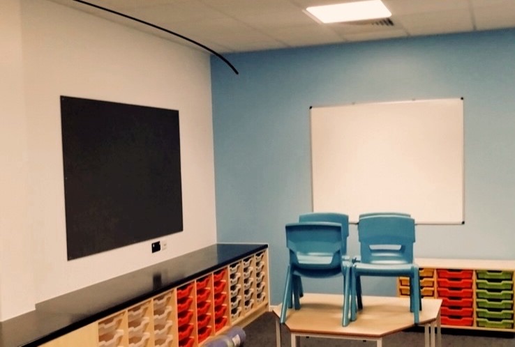 Classroom & storage wall