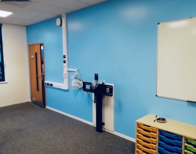 Key Stage 2 colour scheme in a school decorated by Olympian Decor