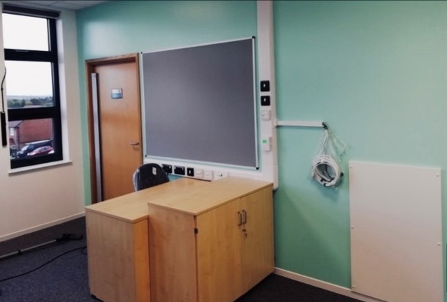 Science & STEM colour scheme in a school decorated by Olympian Decor