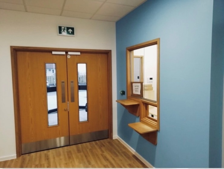 Office corridor & fire doors